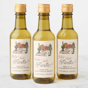 Étiquettes Pour Bouteilles De Vin Son Dernier week-end Fiesta Boho Desert Bacheloret