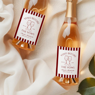 Étiquettes Pour Bouteilles De Vin Vino avant le week-end de bachelorette Vows
