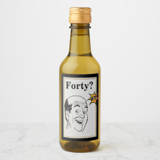 Étiquettes Pour Bouteilles De Vin wtf 40e anniversaire fête drôle Hommes anniversair