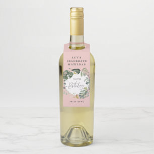 Étiquettes Pour Bouteilles Décoration de fête d'anniversaire 30 ans à feuilla