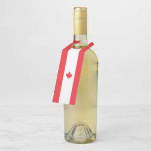 Étiquettes Pour Bouteilles Drapeau du Canada