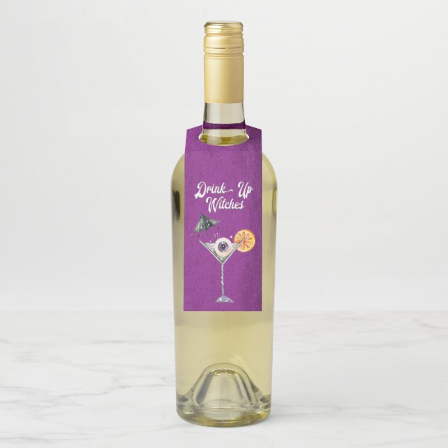 Étiquettes Pour Bouteilles Drôle Halloween Boire des sorcières (Sur bouteille)