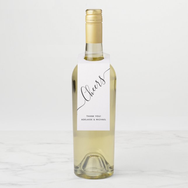 Étiquettes Pour Bouteilles Élégant script manuscrit moderne Chefs personnalis (Sur bouteille)