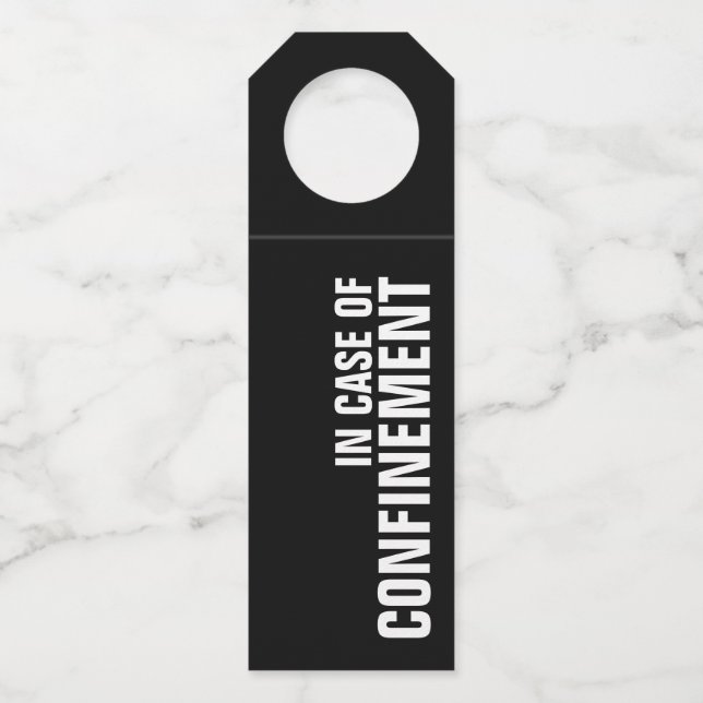 Étiquettes Pour Bouteilles EN COQUE DE CONFINEMENT sur noir (Devant)
