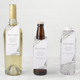 Étiquettes Pour Bouteilles Eucalyptus gomme Feuille verdure