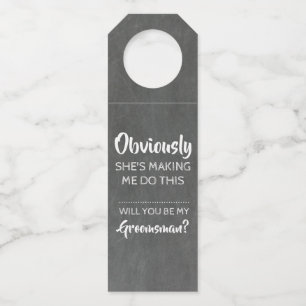 Étiquettes Pour Bouteilles Évidemment - Drôle Groomsmen Proposition