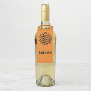 Étiquettes Pour Bouteilles FLEUR DE VIE - Symbole de la géométrie sacrée comp