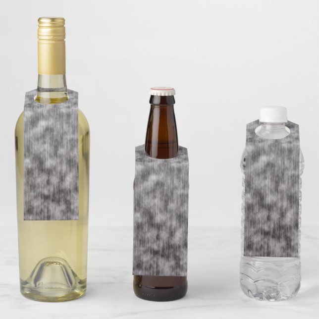 Étiquettes Pour Bouteilles Gris Réverbérant (En situation)
