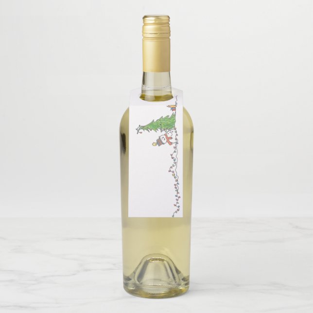 Étiquettes Pour Bouteilles Holiday Cheer (Sur bouteille)