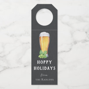 Étiquettes Pour Bouteilles Hoppy Holidays Chalkboard Bottle Hanger