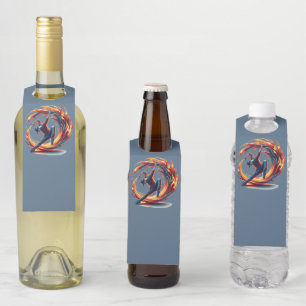 Étiquettes Pour Bouteilles Incendie De Rue Avec Énergie Urbaine