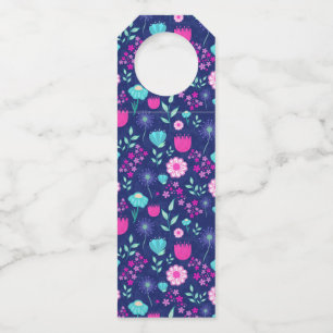 Étiquettes Pour Bouteilles Joli fond à motif floral