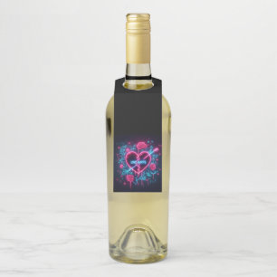 Étiquettes Pour Bouteilles L'amour de la Saint Valentin fait mal au coeur de 