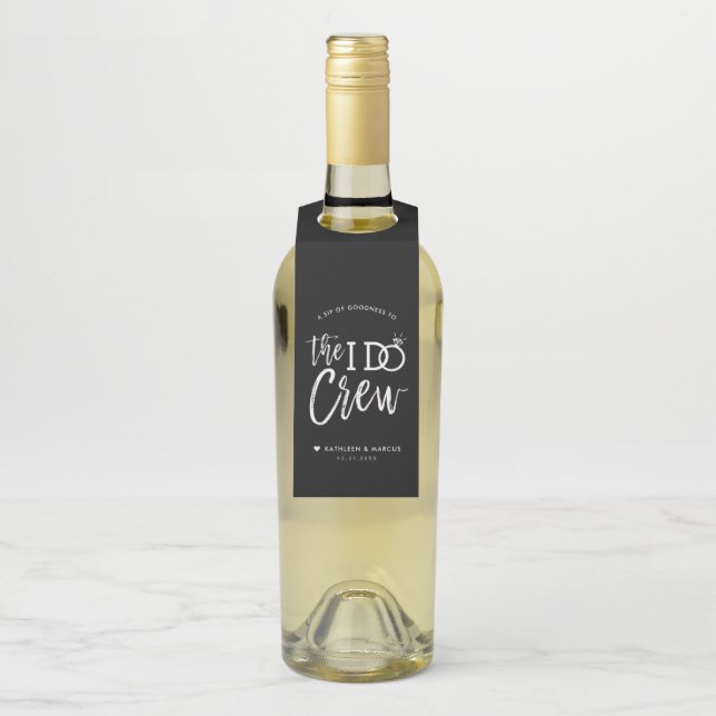 Étiquettes Pour Bouteilles L'équipage I Do | Fête de mariage Faveur (Sur bouteille)