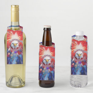 Étiquettes Pour Bouteilles L'Esprit de 1776, 2026 L'aigle rouge de l'Amérique