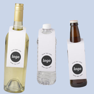 Étiquettes Pour Bouteilles Logo simple avec texte commercial promotionnel