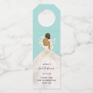 Étiquettes Pour Bouteilles Magnolia Illustrée Mariée Baptême de Mariée Boutei