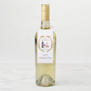 Étiquettes Pour Bouteilles Mange De La Tarte, Bois Du Vin, Sois Reconnaissant