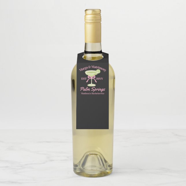 Étiquettes Pour Bouteilles Margs et Matrimoniales Fête de Filles au Mariage a (Sur bouteille)