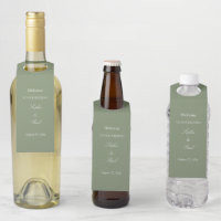 Mariage de bienvenue de Sage Green Tags