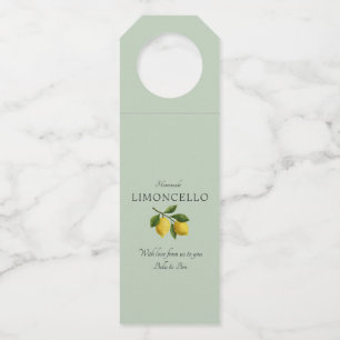 Étiquettes Pour Bouteilles Mariage Limoncello Vert Clair Moderne Léger