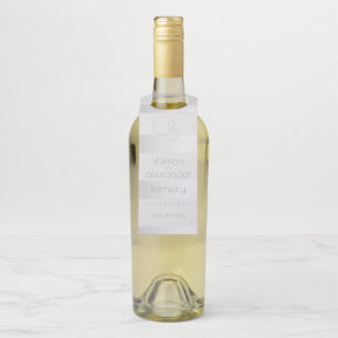 Étiquettes Pour Bouteilles Mariage porte-bouteilles   Bandes argentées lumine