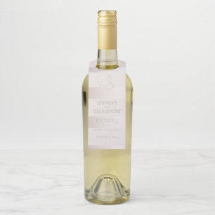 Étiquettes Pour Bouteilles Mariage porte-bouteilles   Elégante perle moderne 