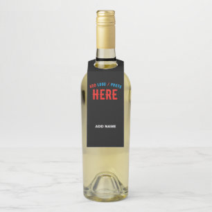 ÉTIQUETTES POUR BOUTEILLES MARQUE PERSONNALISABLE NOIR MODERNE ÉLÉGANT VÉRIFI