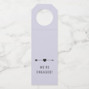Étiquettes Pour Bouteilles Minimaliste Fiançailles Lilas Porte-bouteille