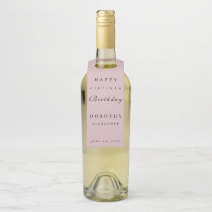 Étiquettes Pour Bouteilles Moderne Minimaliste Anniversaire Adulte TOUT Jalon