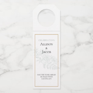 Étiquettes Pour Bouteilles Moderne Sage Vert Floral Simple