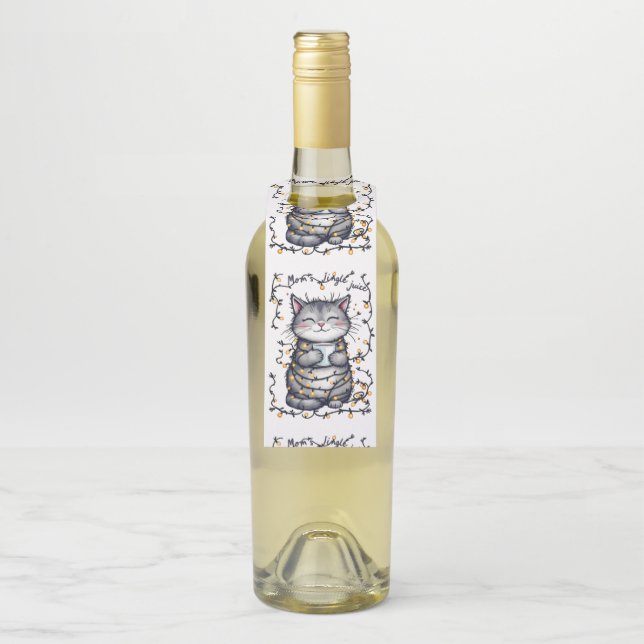 Étiquettes Pour Bouteilles Mom's Jingle Juice  (Sur bouteille)