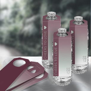 Étiquettes Pour Bouteilles Mood Gradient Mariage Cheers Bourgogne Mist ID741
