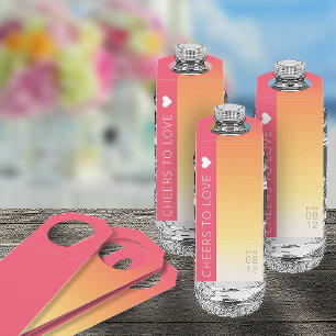 Étiquettes Pour Bouteilles Mood Gradient Mariage Cheers Hot Summer ID741