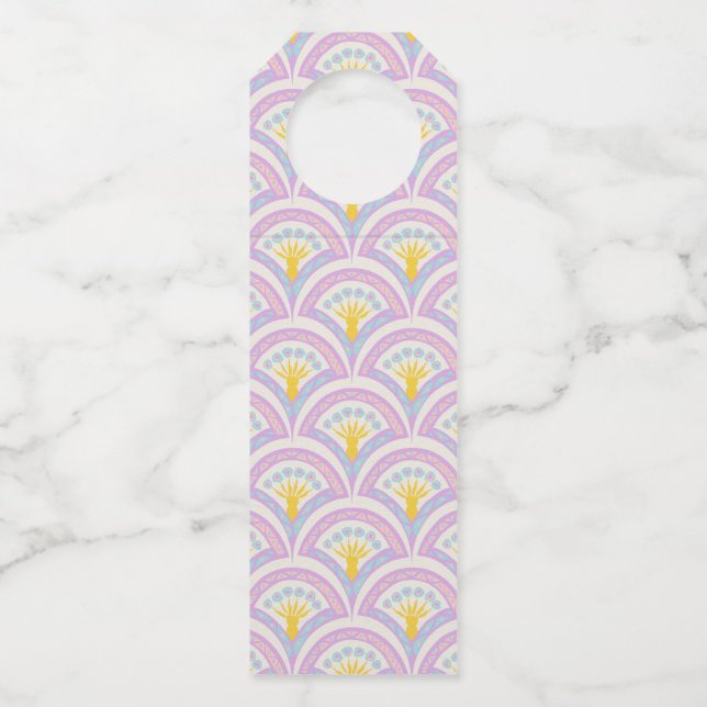 Étiquettes Pour Bouteilles Motif en coquille de couleur pastel (Devant)