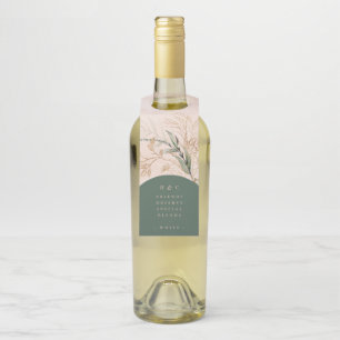 Étiquettes Pour Bouteilles Or Abstrait Eucalyptus Moderne Verdure mousse