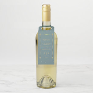 Étiquettes Pour Bouteilles Pastel Celestial Gold Mariage Bottle Hanger Tags