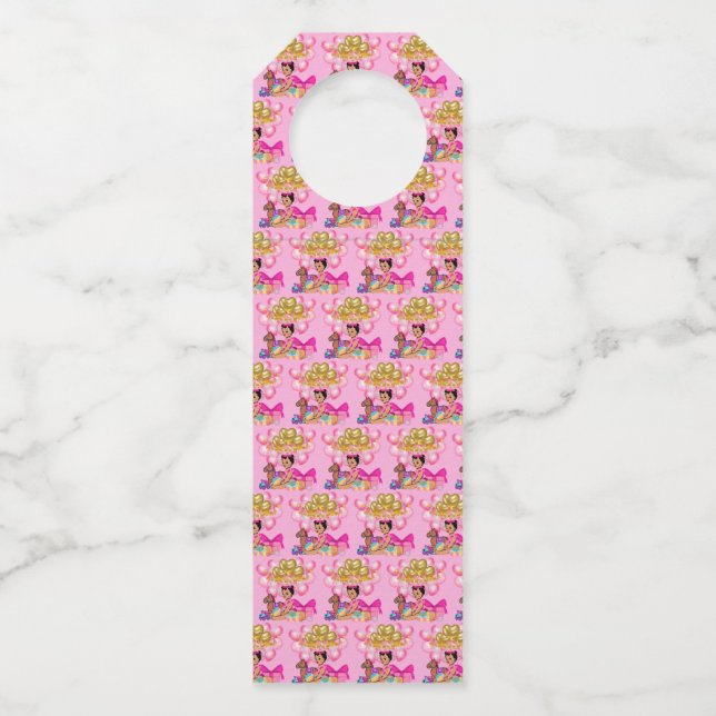 Étiquettes Pour Bouteilles Princesse en rose (Devant)