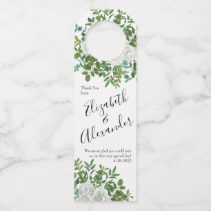 Étiquettes Pour Bouteilles Rose blanche Mariage Floral Classic