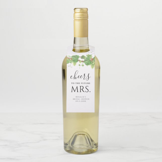 Étiquettes Pour Bouteilles Salutations Pour L'Avenir Mme Fête des mariées Vin (Sur bouteille)