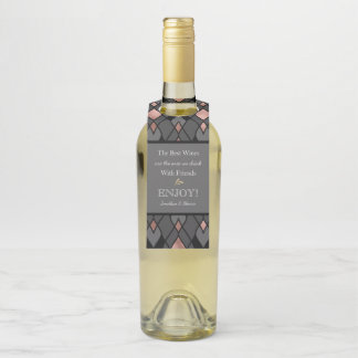 Étiquettes Pour Bouteilles Stylish Grey Hostess Cadeau Wine Bottle Hanger
