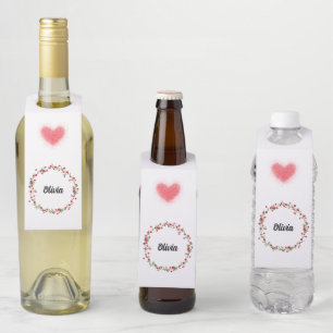 Étiquettes Pour Bouteilles Tags de porte-bouteilles - Olivia