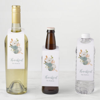 Étiquettes Pour Bouteilles Thanksgiving