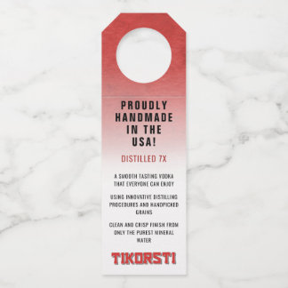 Étiquettes Pour Bouteilles Tikorsti Distillée 7X Propre Crise Fait À La Main