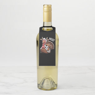 Étiquettes Pour Bouteilles Turquie Moo Drôle Thanksgiving