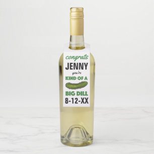 Étiquettes Pour Bouteilles Une sorte de Big Dill (Deal) Green Pickle Félicats