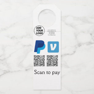 Étiquettes Pour Bouteilles Venmo paypal scan pour payer ajouter q r code logo