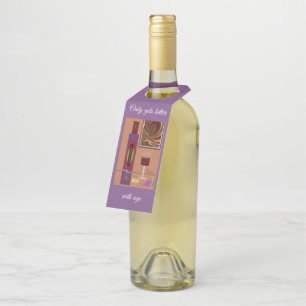 Étiquettes Pour Bouteilles Vin ... "Il Ne S'Améliore Que Avec L'Âge" Hanger T