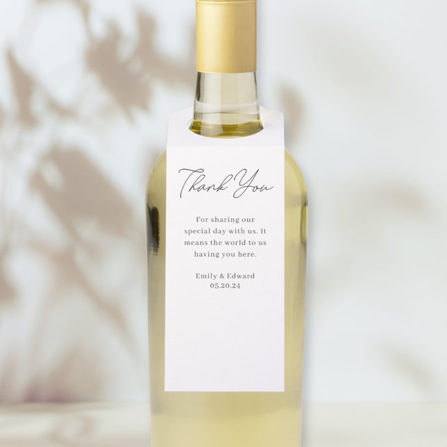 Étiquettes Pour Bouteilles Vin Mariage moderne à la main (Créateur téléchargé)