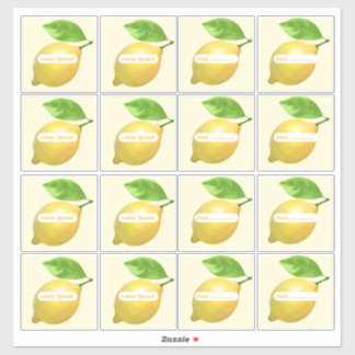 Étiquettes pour tartinade de citron